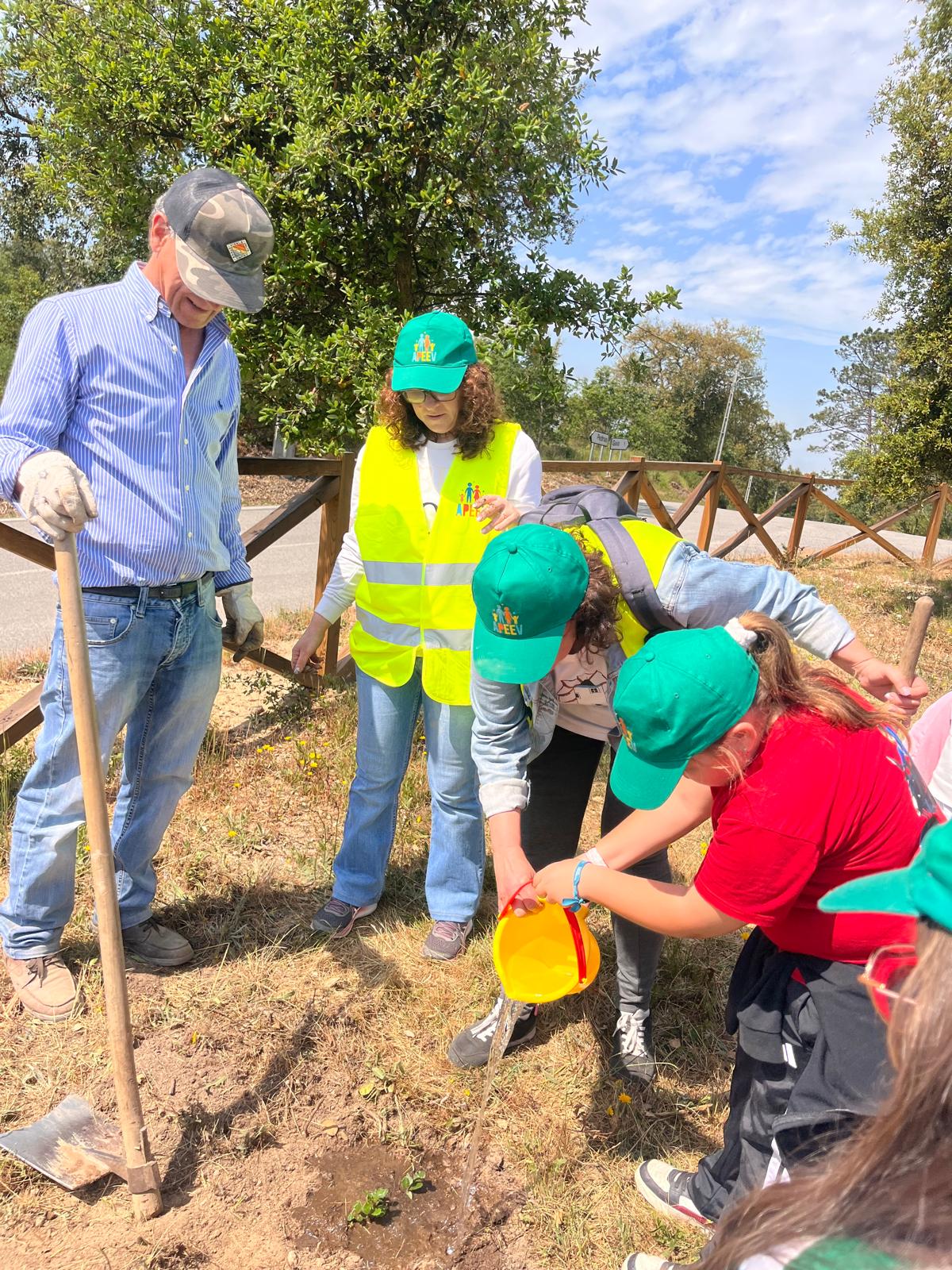Plantação de sobreiros com as 3 eco-escolas JI do Gaio, JI do Vimeiro e da EB1 do Vimeiro