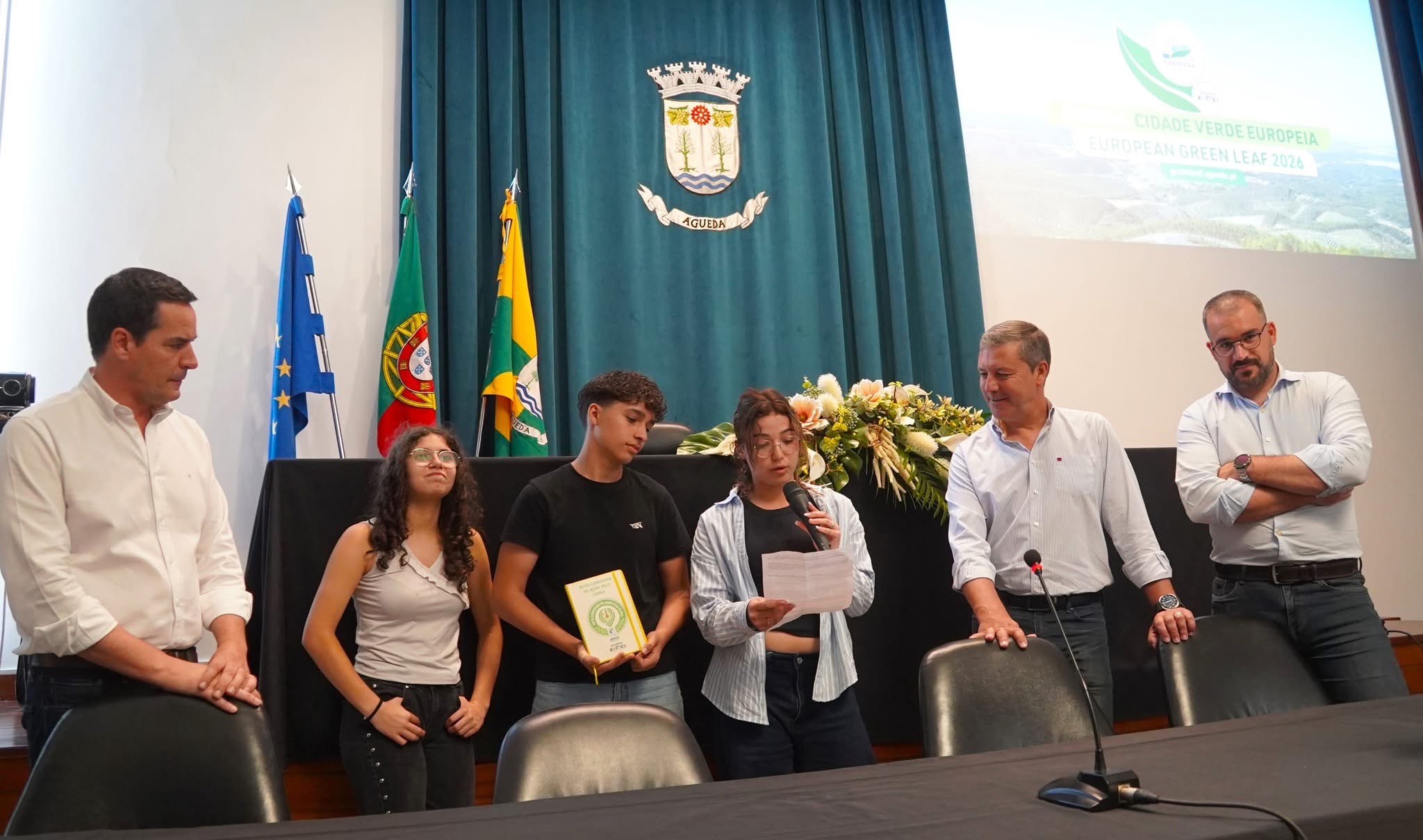Leitura de compromissos, no salão nobre da CMA