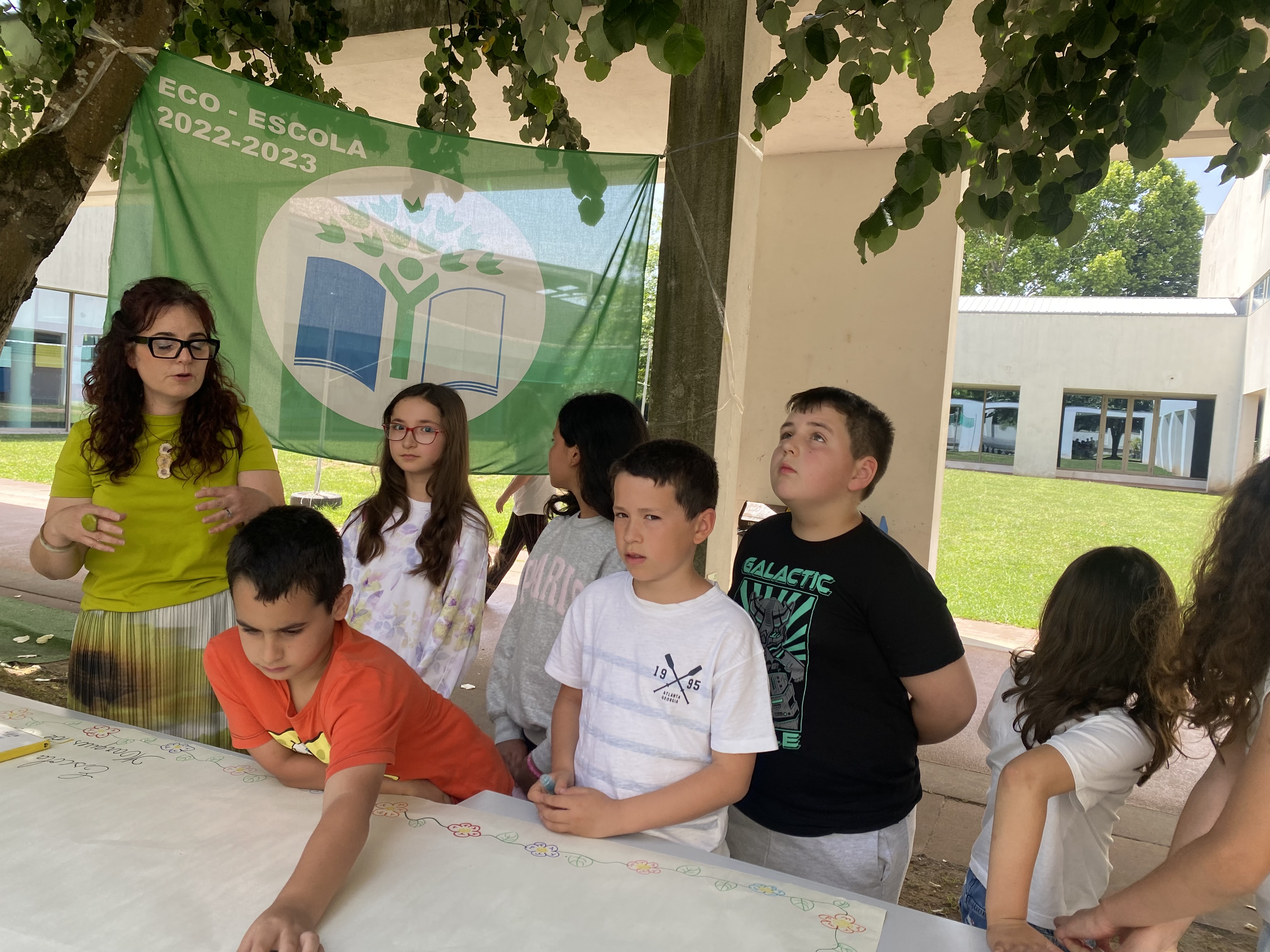 Receção da nossa escola ESMC. á escola de Travassô