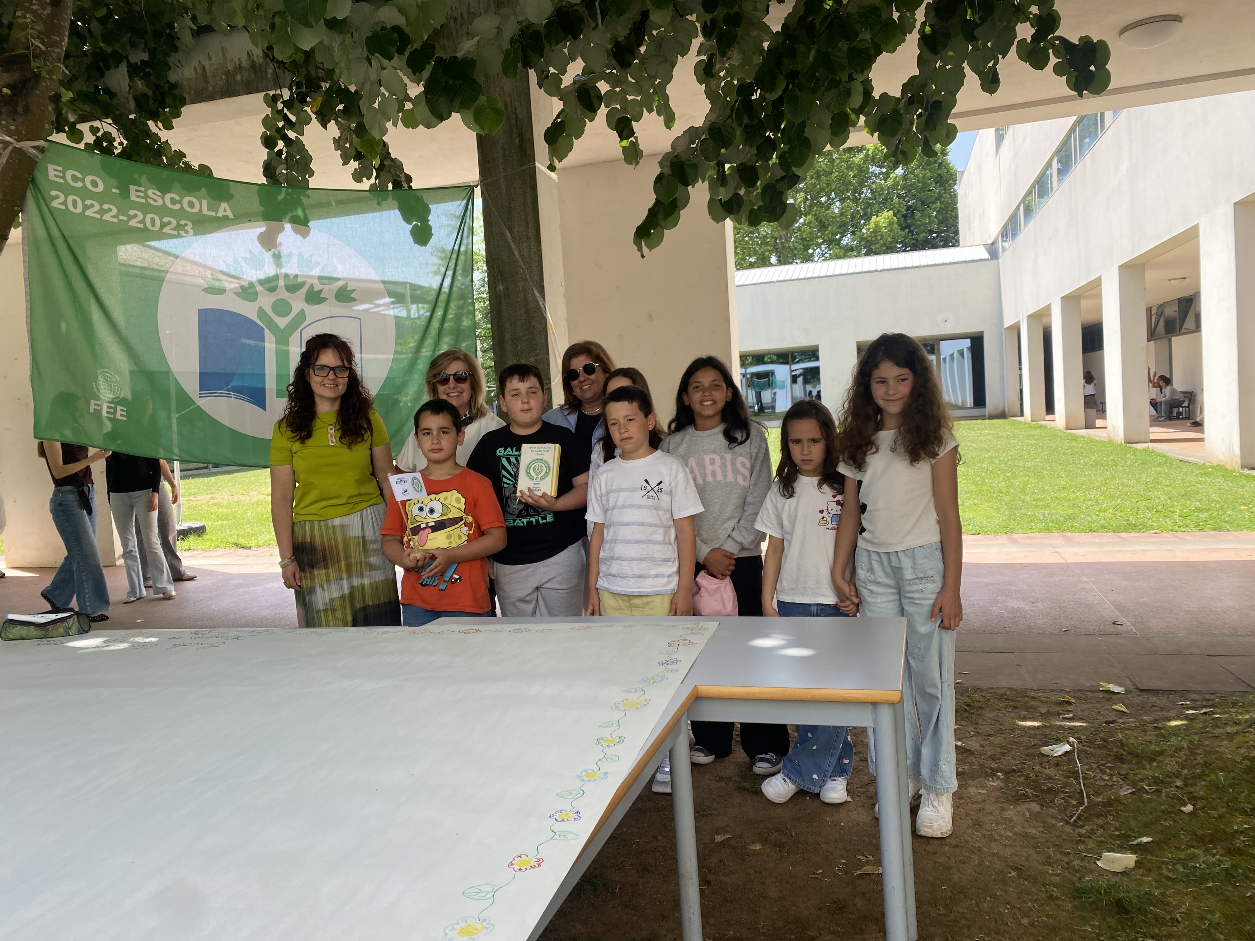 Receção da nossa escola ESMC. á escola de Travassô