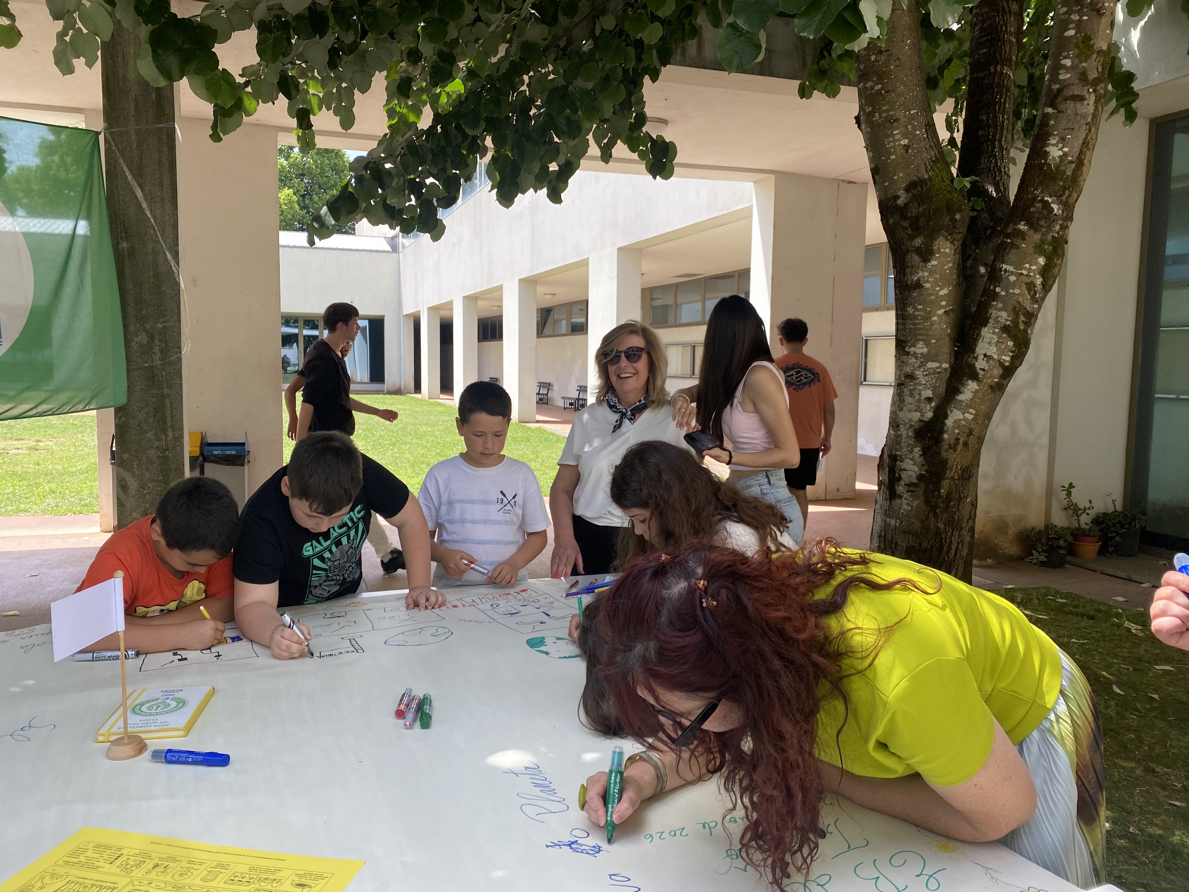 Receção da nossa escola ESMC. á escola de Travassô