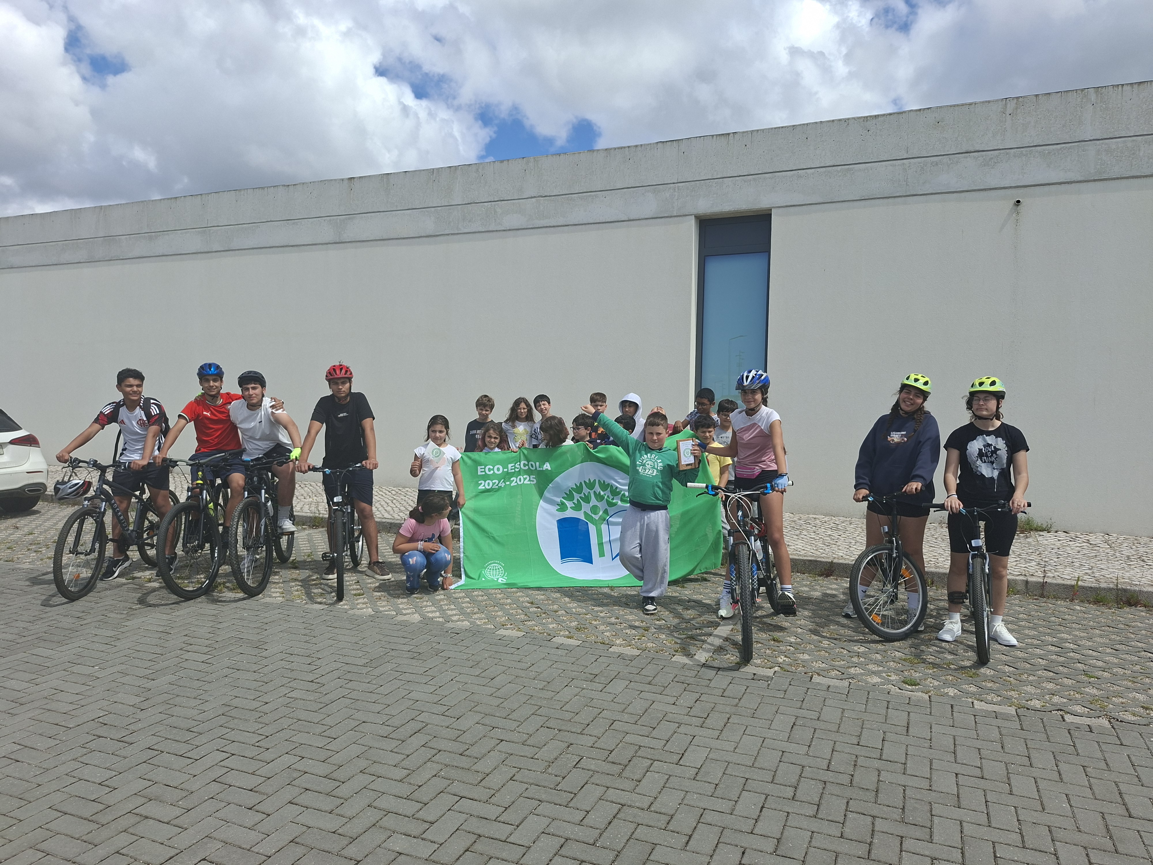 Percurso de bicicleta até à Escola da Maiorga para recolha do testemunho - 1