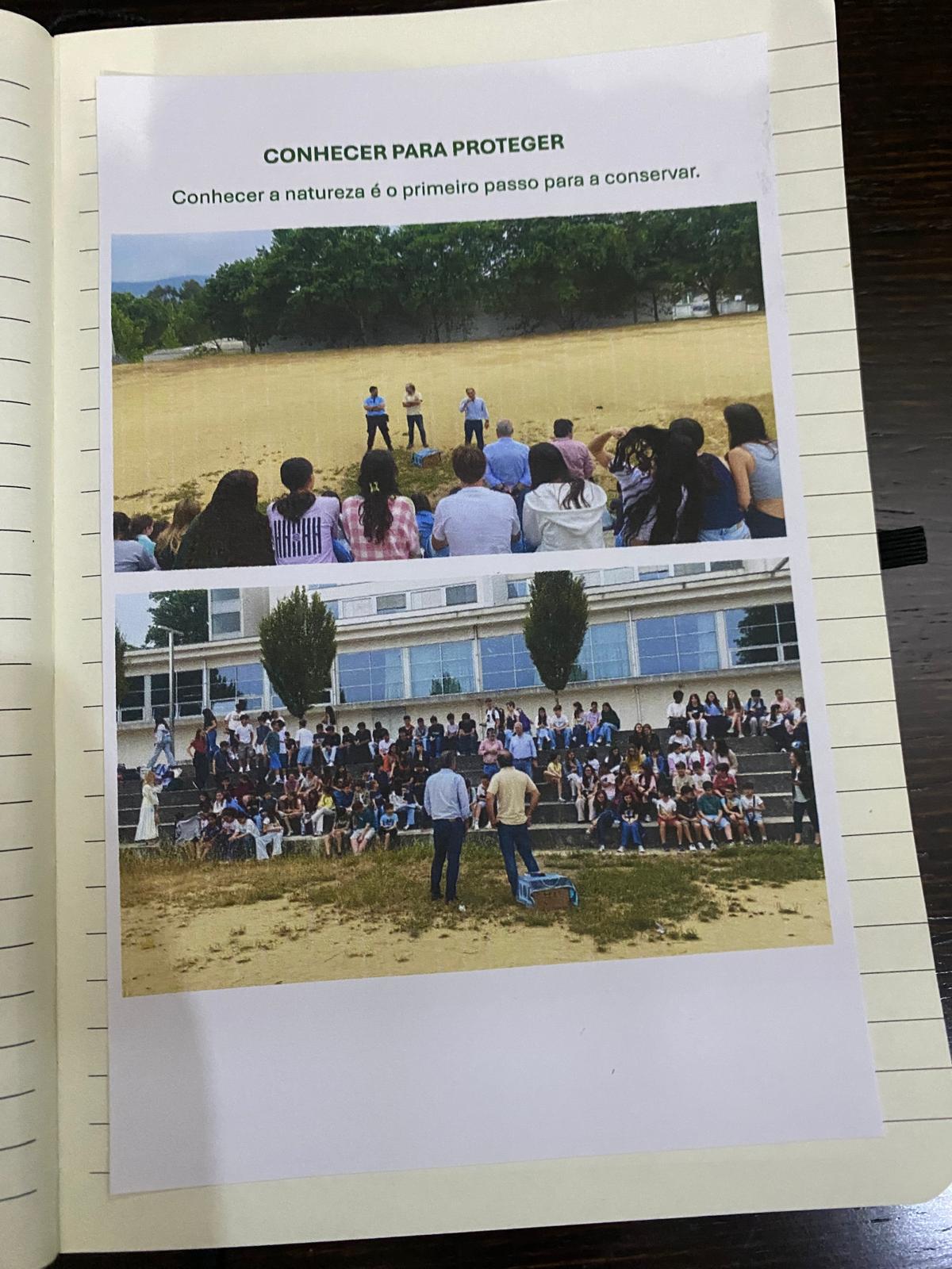 Foto das páginas 10 do caderno resumo das atividades desenvolvidas.