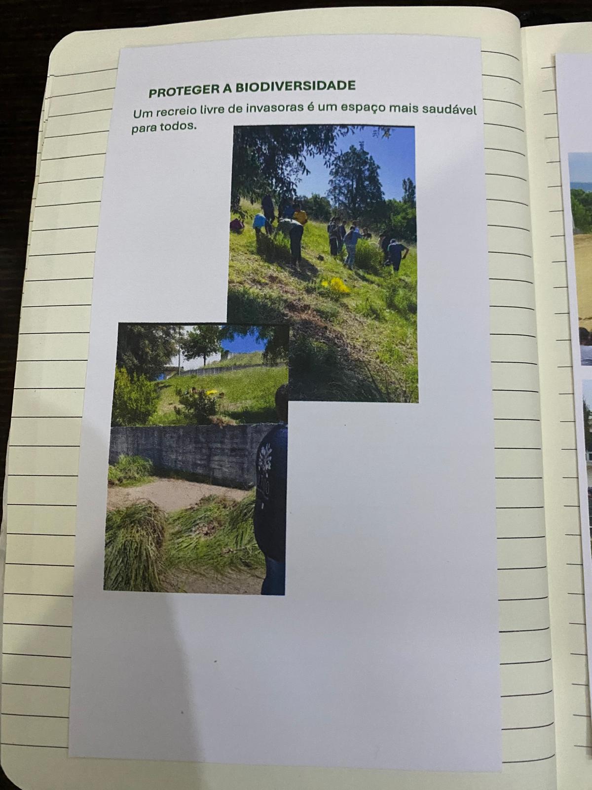 Foto das páginas 9 do caderno resumo das atividades desenvolvidas.