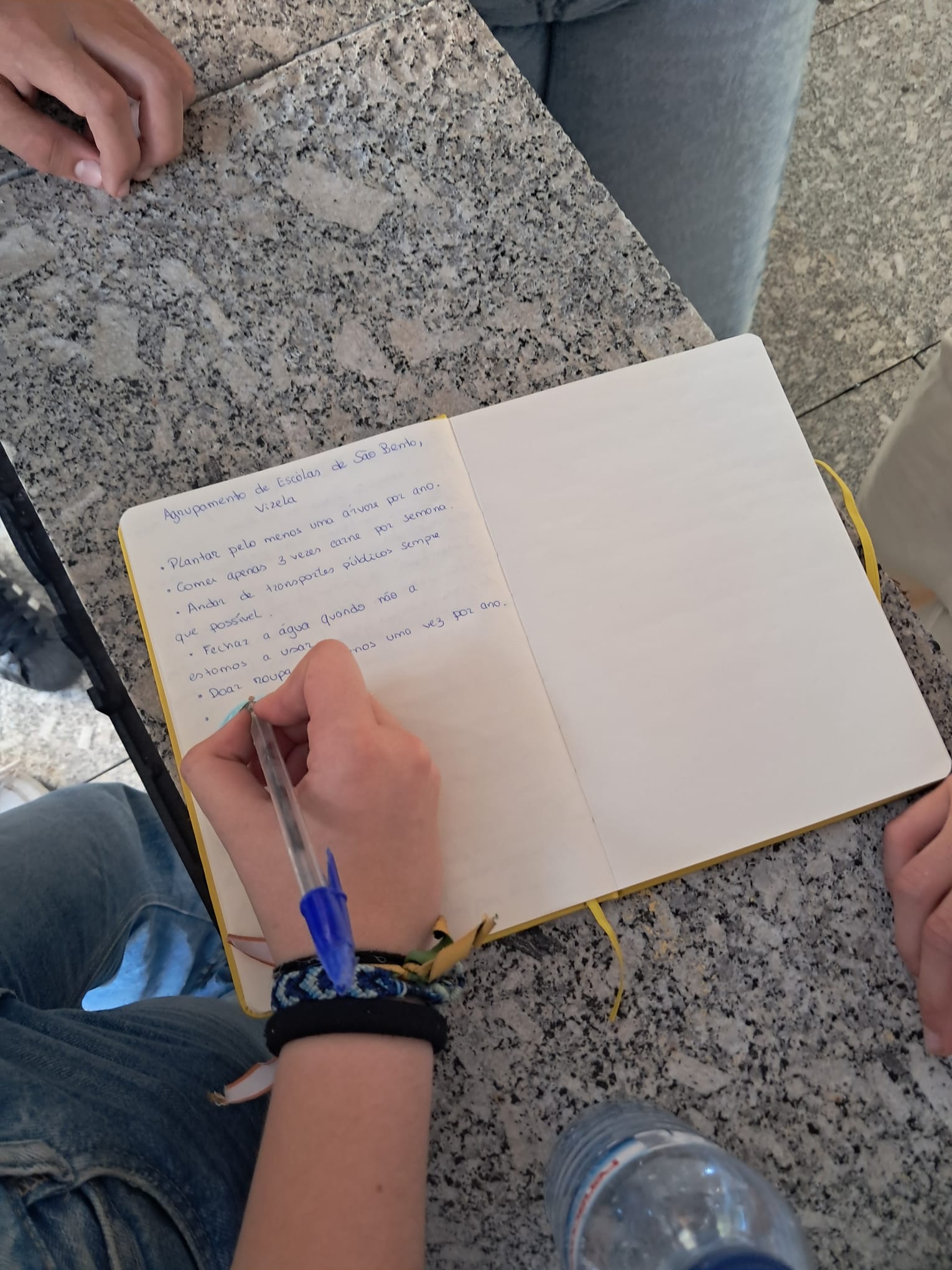 Elaboração dos compromissos no caderno dos compromissos