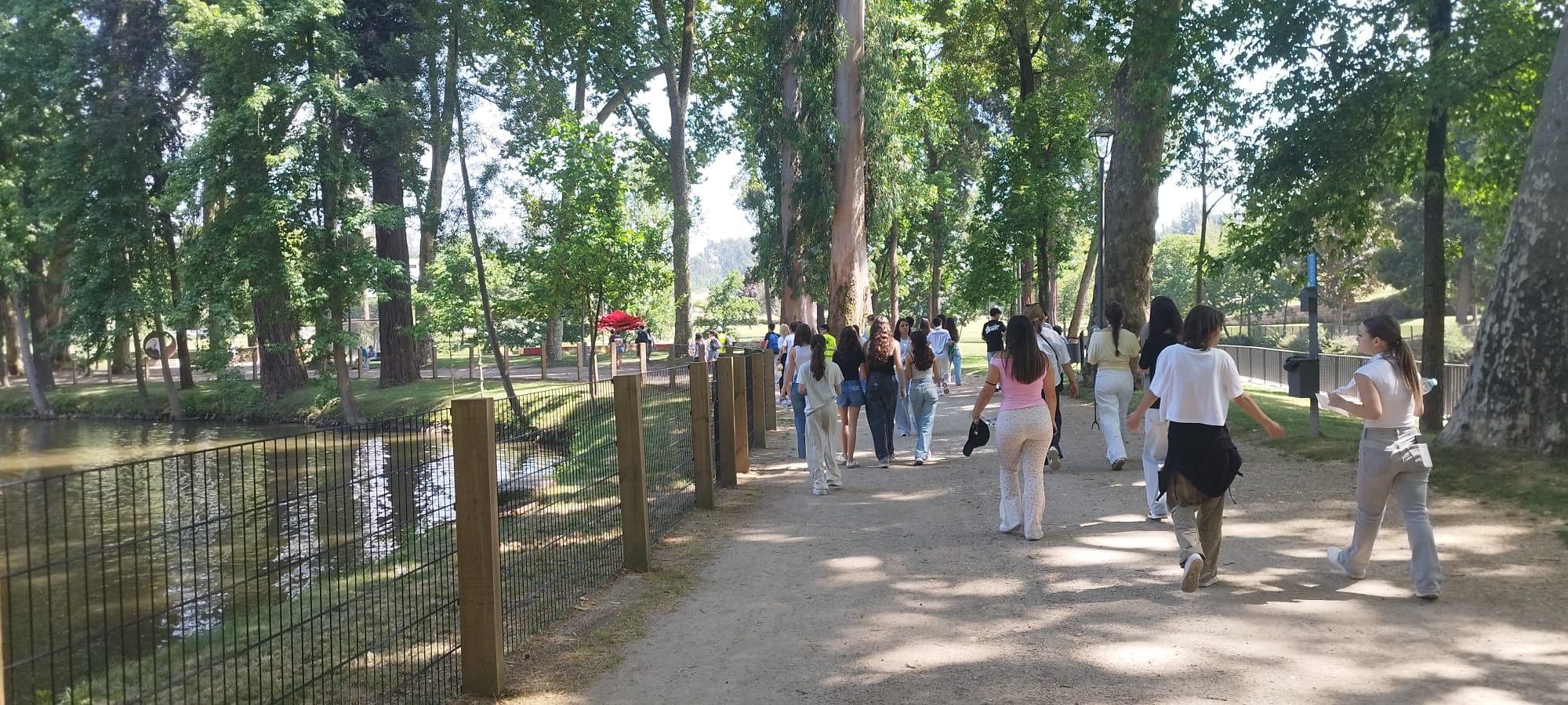 Caminhada no parque da Caldas de Vizela
