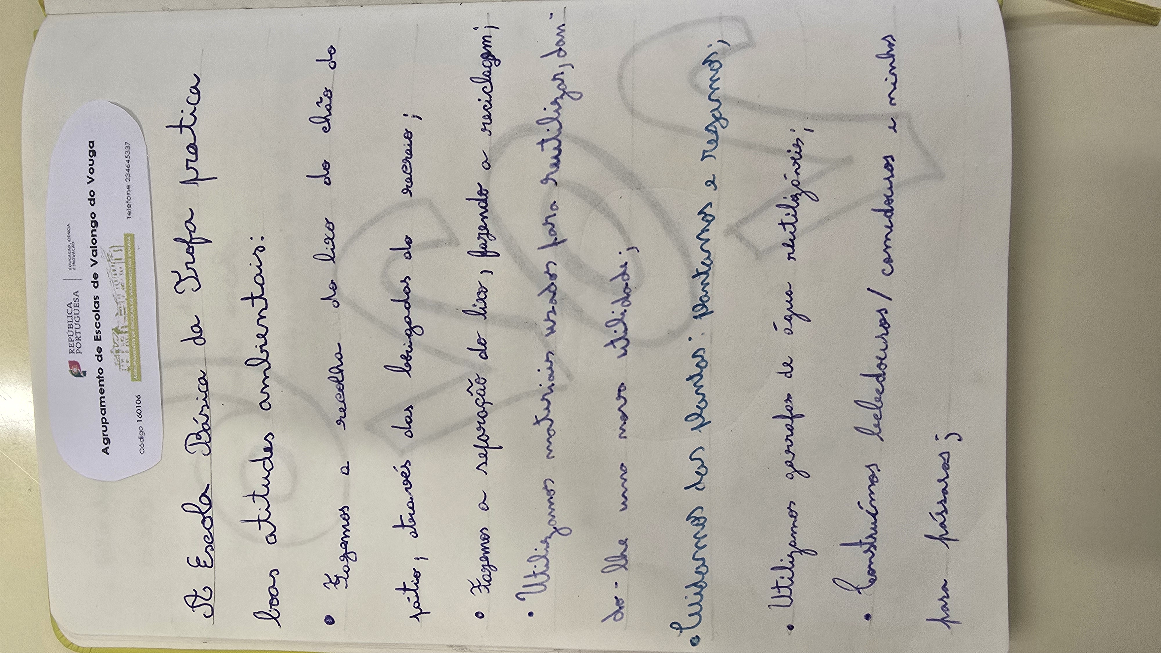 práticas da escola