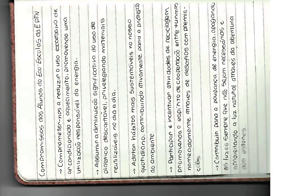 compromissos da escola