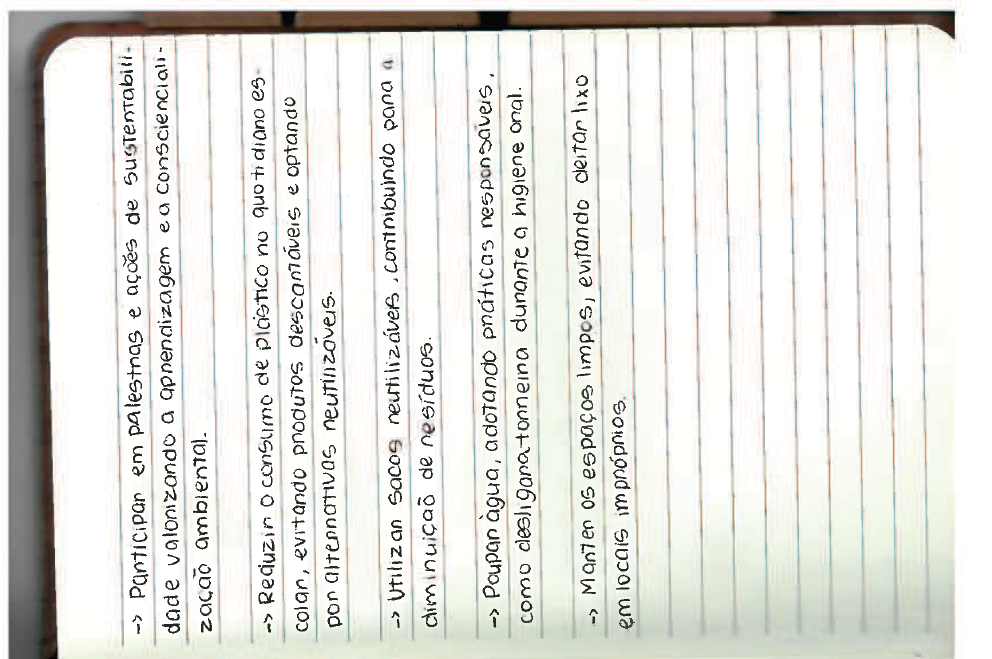 compromissos da escola