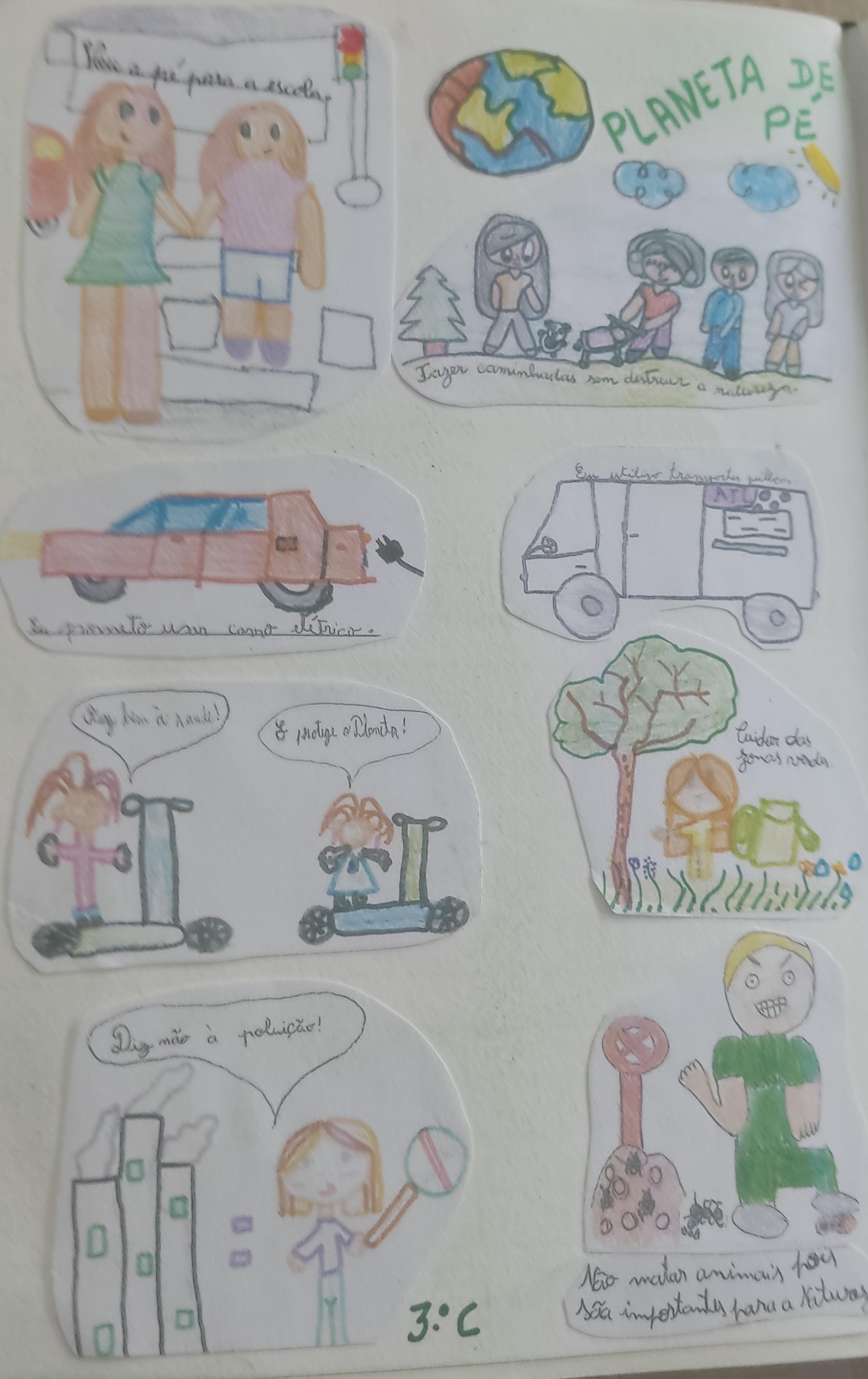 Trabalho dos alunos do 3º ano.