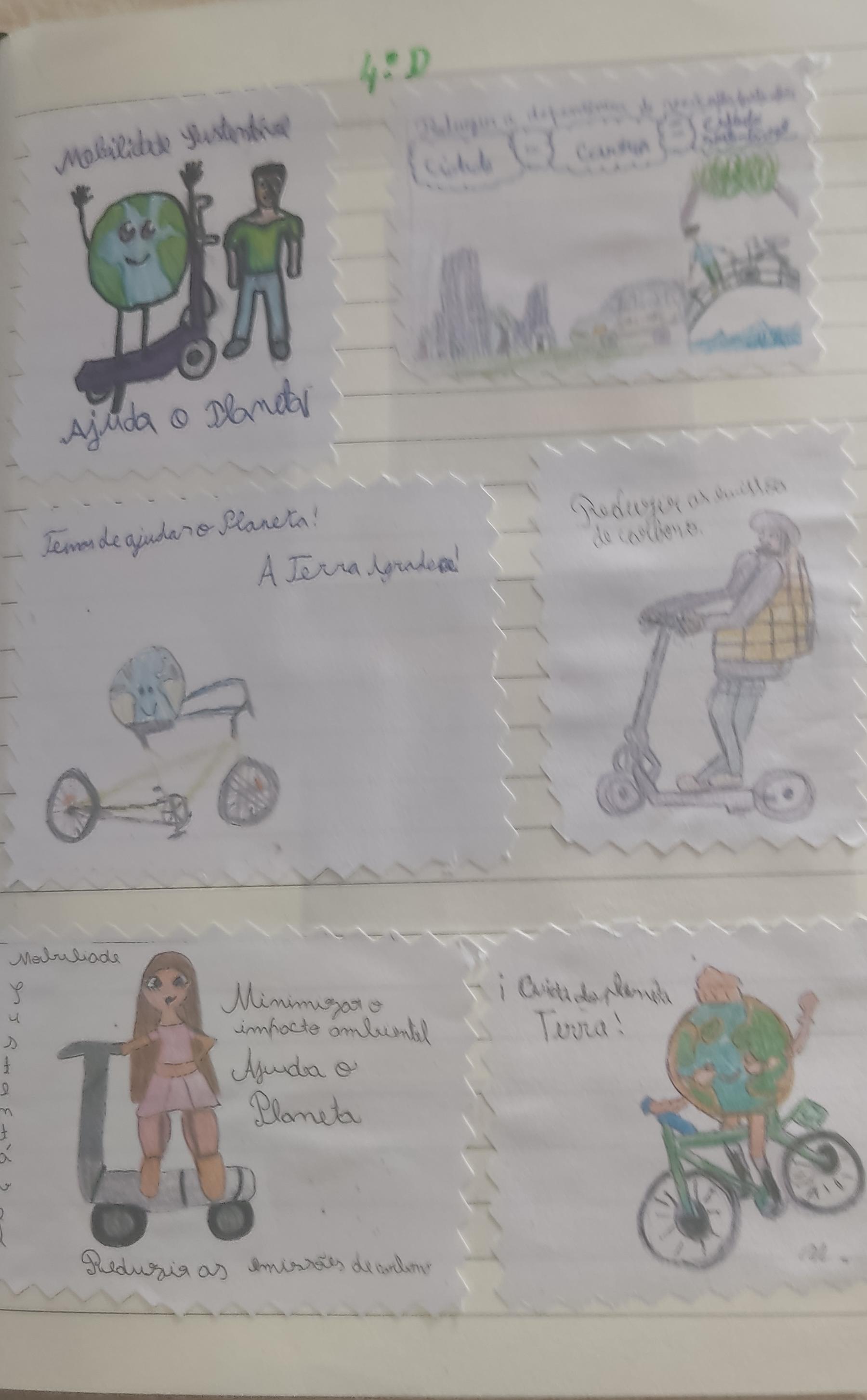 Trabalho dos alunos do 4º ano.