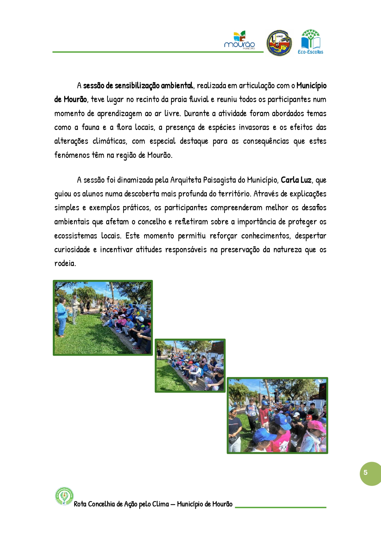 Sessão de Sensibilização Ambiental