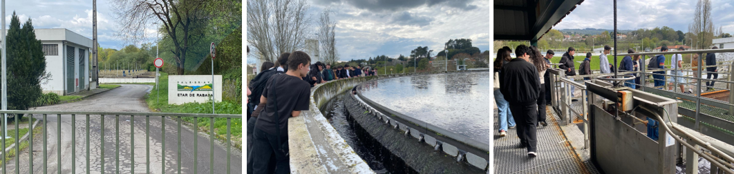Visita a ETAR da Rabada, com o objetivo de sensibilizar os alunos sobre a necessidade de economizar recursos naturais, como é o caso da água e dos seus cursos.